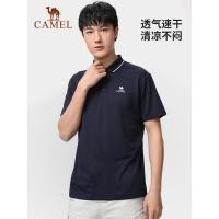 ราคา [ผ้าโทเร] Camel Outdoor Mens Quick-Drying POLO Shirt Summer Short-Sleeved Up Collar Mountain Style Wear Casual Sports Top (43177132596)