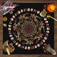 ราคา Gossip Tarot Card Table Cloth, Moonlight Flower Rose Programming Card Mat, Floral Butterfly Witchcraft Astrology Supplies (28375282904)