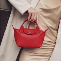 ราคา LONG C HAMP LE PLIAGE CUIR TOP HANDLE BAG XS (22607955514)