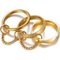 ราคา แหวนหลายวงซ้อนใส่ได้สำหรับทั้งผู้หญิงและผู้ชาย ชุบทองแท้ 18K พร้อมโซ่และเครื่องประดับแฟชั่น เป็นของขวัญพิเศษ (43072290454)