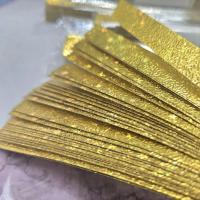 ราคา กระดาษพับดาว เงาวาววับ กระดาษเรนโบว์ จำนวน 50 แผ่น สี gold glitter (27690414761)