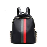 ราคา NYB กระเป๋าเป้สะพายหลังแฟชั่นสำหรับผู้หญิง รุ่น 6666 (สีดำ แถบเขียว แดง) (701385691)