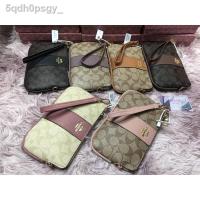 ราคา ™✻coach คล้องมือ1ซิป8.5นิ้ว‼️สายยาว2เส้นสะพาย+คล้องมือมีถุงผ้า/การ์ด (11131989773)