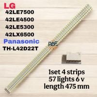 ราคา 0001028 #หลอดแบล็คไลท์ แอลจี รุ่น 42LE7500 : 42LE4500 : 42LE5300 : 42LX6500 Panasonic TH-L42D22T 1set 4 (44158415912)