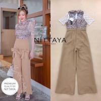 ราคา จั๊มสูทยาวแขนสั้นซีทรู มือ 1 ป้ายห้อย งานป้าย NITTAYA (13212786508)