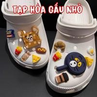 ราคา ชุดสติ๊กเกอร์ Charm 12 ชิ้น CAT MOUSE CHEESE PAN รองเท้าแตะประดับ รองเท้าแตะรังผึ้ง - SLIPPERS NOT INCLUDED (40312443379)