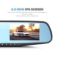 ราคา กล้องติดรถยนต์หน้าหลัง แบบกระจกมองหลัง จอขวา 4.3 นิ้ว Full HD 1080P รุ่น L9000 (20280321224)