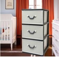 ราคา ตู้ลิ้นชักใหญ่น็อคดาวน์ ลายหวาย สี ขาว (1518852445)