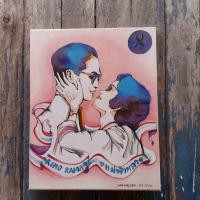 ราคา รูปวาดในหลวงรัชกาลที่ 9 และแม่ฟ้าหลวงแสดงออกถึงความรักความอบอุ่น (15822744721)