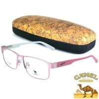 ราคา CAMEL แว่นตา รุ่น CA-12740 สีชมพูตัดขาว กรอบเต็ม ขาสปริง วัสดุ สแตนเลส สตีล (สำหรับตัดเลนส์) กรอบแว่นตา Eyeglasses (2284794084)