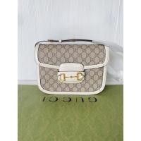 ราคา New GUCCI 1955 HORSEBIT GG SUPREME CANVAS BAG สีขาว (10750564981)