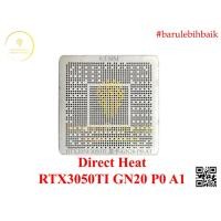 ราคา BGA ลายฉลุลายฉลุแผ่นแม่พิมพ์ Directheat โดยตรงความร้อนแม่แบบ Reballing GPU NVIDIA RTX 3050 / 3050Ti ชิปเซ็ต GN20-P0-A1 0.5 มม. (52852651997)