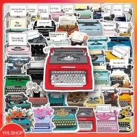 ราคา ส่งจากไทย 50ชิ้น สติกเกอร์ เครื่องพิมพ์ดีดโบราณ ย้อนยุค Antique Typewriters Sticker DIY พร้อมส่ง (28359329281)