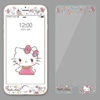 ราคา iPhone ฟิล์มกระจก ใส ลายการ์ตูน (แบบไม่เต็มจอ) Front Cute Tempered Glass (796265093)