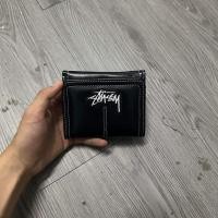 ราคา STUSSY กระเป๋าสตางค์หนัง ดื้อรั้น สีดํา สไตล์แฟชั่นเกาหลี หลายช่อง สะดวก (29327686005)