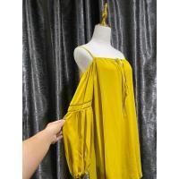 ราคา เดรส zara สีเหลือง สายเดี่ยวเว้าไหล่ (28852266492)