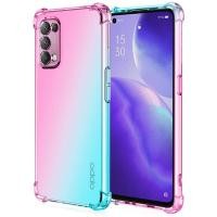 ราคา Shock Gradient Case Oppo Reno5 4G - Reno 5 5G - Rainbow Clear Cover Anti Crack Premium Casing (44205731897)
