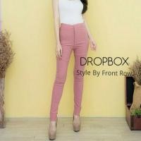 ราคา สกินนี่ป้ายทองกระดุมหนึ่งเม็ดสีชมพูกะปิ (709191189)