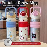 ราคา กระติกน้ําร้อนฟางการ์ตูน Panas Tahan น่ารักสแตนเลส 600ml/500ml ทนทาน Bekas Sejuk (49501799389)