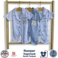 ราคา Ummababyshop 3 pcs Square Baby Romper Square Baby Jumper Stacked Collar เด็กผู้หญิงเสื้อผ้าเด็กทารกแรกเกิดชุดทารกแรกเกิดอุปกรณ์Jumpsuit Sleepsuit SNI (40918471988)