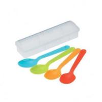 ราคา ช้อนพลาสติก INOMATA Picnica 4 ชิ้น | ชุดช้อนพลาสติก 4 สีญี่ปุ่น (22964569888)