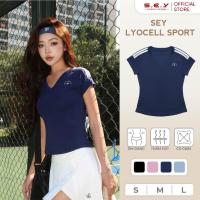 ราคา SEY Lyocell เสื้อออกกําลังกายกีฬาแฟชั่นเสื้อยืดยิมคุณภาพพรีเมี่ยมสบาย (41572508906)