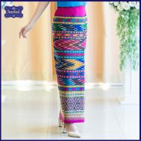 ราคา กระโปรงผ้าถุงสำเร็จ ผ้าทอลายน้ำไหล (14536563724)