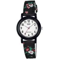ราคา Casio นาฬิกาข้อมือผู้หญิง สายหนังผสมผ้า LQ-139LB-1B2DF ลายดอกกุหหลาบ - สีดำ   (178263122)