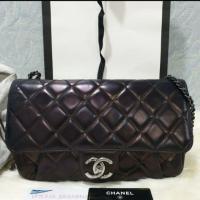 ราคา ของแท้100% chanel classic 10 สีดำรุ้ง (3147063231)