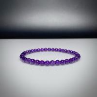 ราคา Premium Grade✨ กำไลหินแท้ อเมทิสต์ (Amethyst) สีม่วงเข้ม dark color 5.5mm (9573151298)