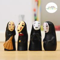 ราคา Set 4 ชิ้น noface ผีไร้หน้า โนเฟส โมเดลการ์ตูน ตุ๊กตาตั้งโชว์ ของขวัญน่ารัก (1546027304)