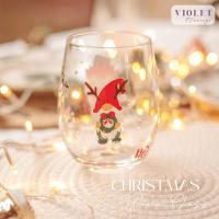 ราคา Violet Flamingo แก้วไวน์/แก้วน้ำลายซานต้า Santa Wine Glass คริสมาสต์ Wonderland Collection (28666434238)