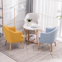 ราคา ผ้า Nordic Creative ห้องนั่งเล่นโมเดิร์นห้องนอนไม้ Nordic เก้าอี้พักผ่อนแฟชั่นโซฟาเดี่ยว Simple SLUP (50702560060)