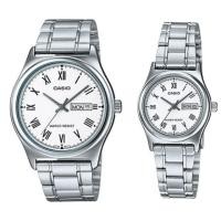 ราคา Casio แท้% นาฬิกาข้อมือหญิง ชาย [✔ถูกที่สุด] สายแสตนเลส สีขาว มีใบรับประกันสินค้า1ปี (770158145)
