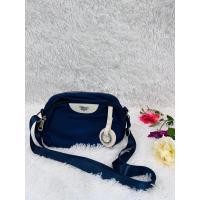 ราคา กระเป๋าสะพายใบกลางสีน้ำเงินสายสะพายปรับได้ (20781288351)