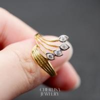 ราคา แหวนเพชร ตัวเรือนทองคำแท้ 18k (25140503912)