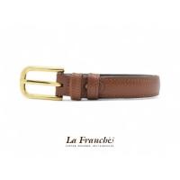 ราคา - เข็มขัดหนังวัวแท้ลาย Pebble สีน้ำตาล พร้อมหัวเข็มขัด #7L0012 (22100586702)