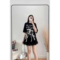 ราคา กระโปรงระบายชั้นๆ ขอบแต่งลูกไม้ สีดำ (29563797352)