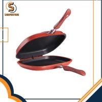 ราคา กระทะ2ด้าน ปิ้ง ย่าง อบ ทอด Happy call double pan ทำอาหารไม่ติดกระทะ กระทะเทฟล่อน กระทะเอนกประสงค์ (16090122821)