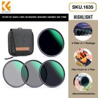 ราคา K&F FILTER KIT NANO-X MRC ND1000/MRC ND64/MRC ND8/MRC ND4 77MM (27029048041)