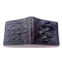 ราคา Huncroc กระเป๋าสตางค์หนังจระเข้แท้ ส่วนโหนก สีน้ำตาล ฟรีพวงกุญแจหางจระเข้ (26377838369)