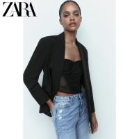 ราคา เบลเซอร์กระดุมสองแถวทรงหลวมสีดำ สำหรับผู้หญิง สไตล์ใหม่จาก ZARA (51902365389)
