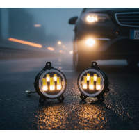 ราคา TCYATO ไฟตัดหมอก LED สีเหลืองความเข้มสูงพร้อมดีไซน์วงแหวนนางฟ้าสําหรับยานพาหนะ (49503157476)