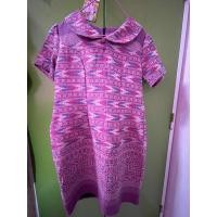 ราคา ผ้าไทย ทอลายน้ำไหล คอบัวเดรสลายน้ำไหลไซต์xl (23057088029)