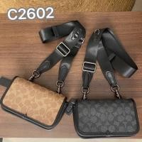 ราคา Coach Mens Bag charter Mens Mobile Phone Bag Mini กระเป๋าคาดเอว Chest Bag Shoulder Messenger Bag C2602 (53853148574)