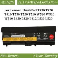 ราคา 70 0A36303 11.1V 94WH Laptop Battery For Lenovo ThinkPad T430 T420 T410 T530 T520 T510 W530 W520 W510 L430 L420 L412 L (19892165351)