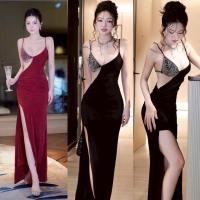 ราคา เดรสยาวสีดำ เดรสออกงานราตรีสีแดง 853 งานป้าย Rattana (26179750686)