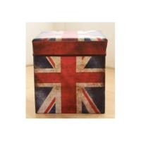 ราคา Oneworldshop กล่องเก็บของอเนกประสงค์ กล่องนั่งได้ สามารถพับได้ B-014-Aลายธงชาติ (3317033164)