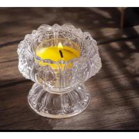 ราคา เชิงเทียนดอกบัวแก้ว สวยงาม เนื้อดี ลายนิยมงานประณีต ดูมีคุณค่า ใส่เทียน ทีไลค์ ราคาต่อ 1ชิ้น (26405295850)