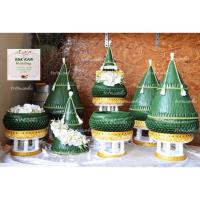 ราคา พานขันหมาก โทนขาวเขียว เซ็ท6พาน (เช่า) (13255796835)